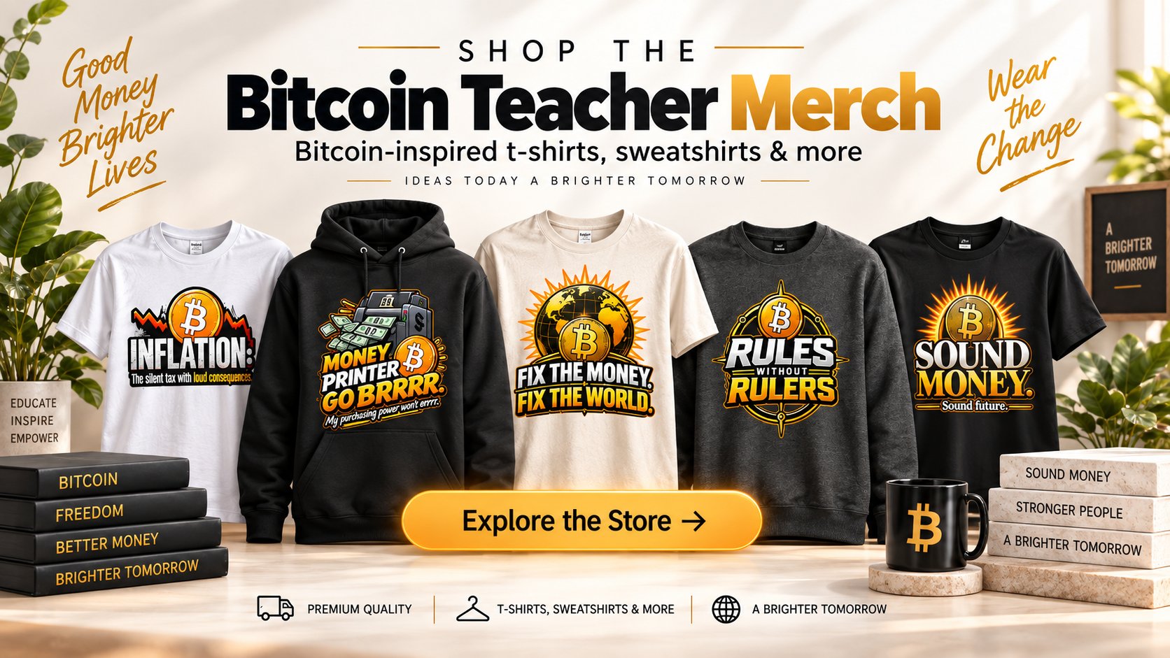 Shop the Bitcoin Teacher Merch — Bitcoin-inspired t-shirts, sweatshirts and more. Explore the Store.